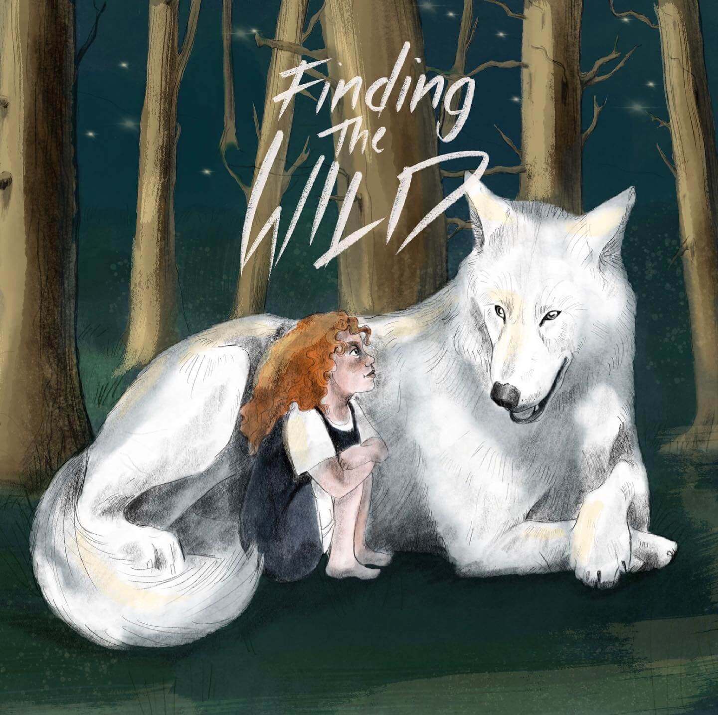 Finding The Wild illustration by Annie Booker - full spread nature scene